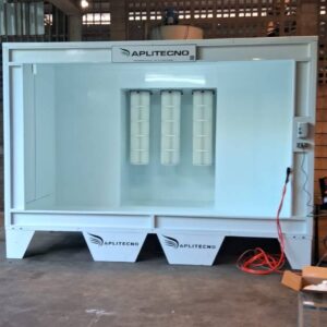 CABINE DE PINTURA ELETROSTÁTICA A PÓ COM TRIPLA FILTRAGEM